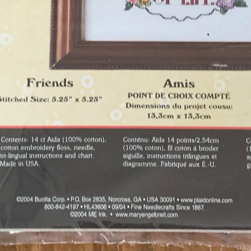 Bucilla Mary Engelbreit and Dimensions Small Cross Stitch Kits Set of 2 NIP